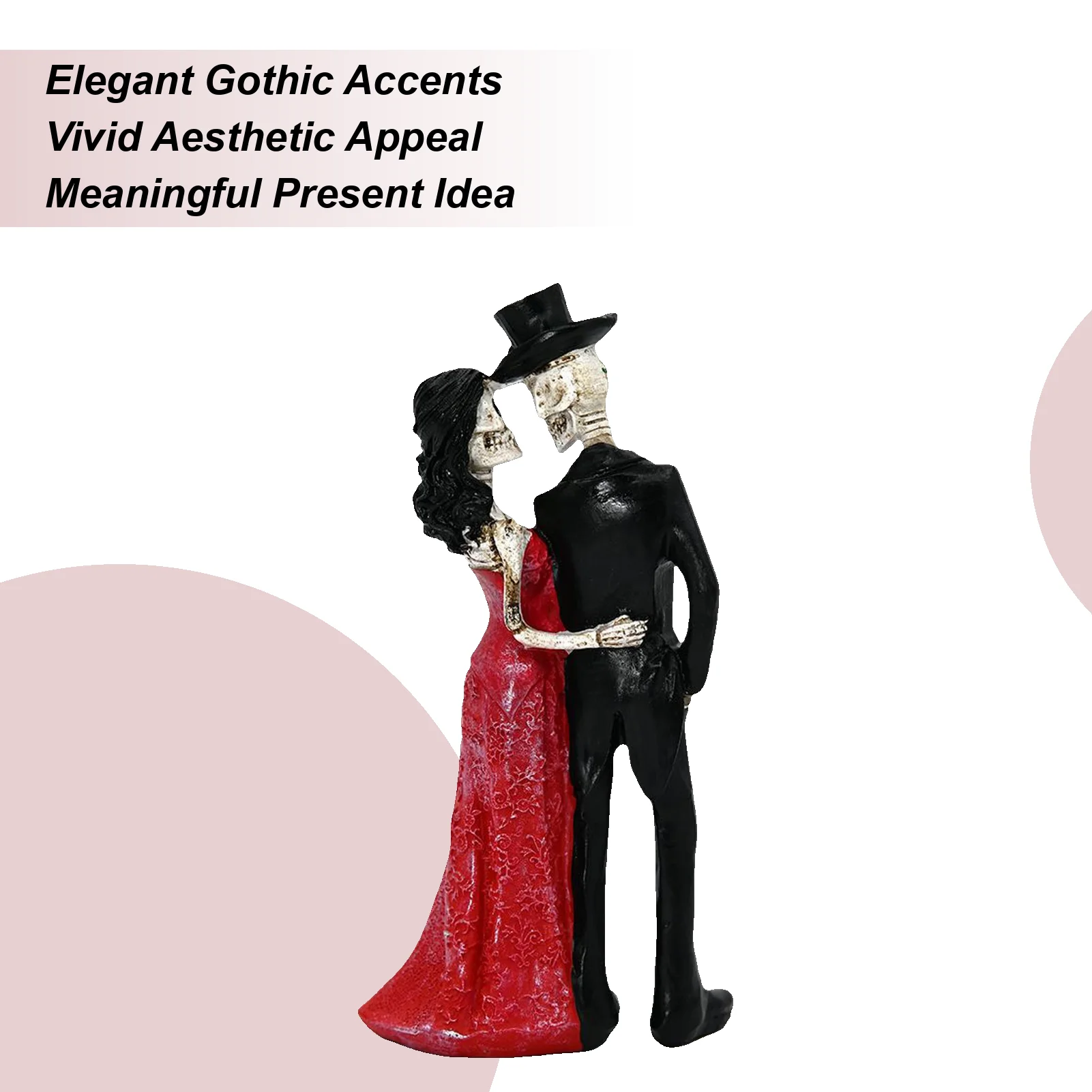 Skeleton Figurine Gothic Resin Halloween Skulls Sculpture Bride And Groom Resin Sculpture For Holiday Garden Backyard Pond Yard