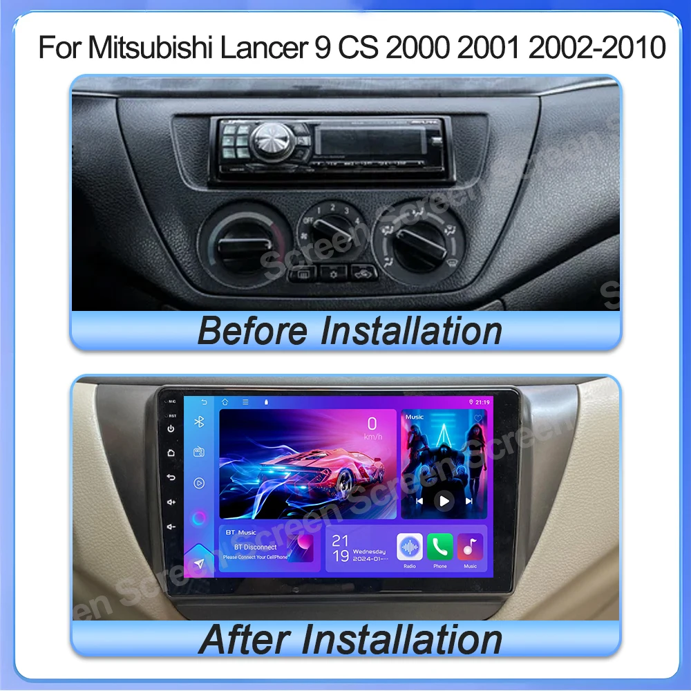 Android 16 Car Radio For Mitsubishi Lancer 9 Cs 2000 2001 2002-2010 Player GPS Stereo Video Navi 5G Wifi Ultimedia Carplay Auto