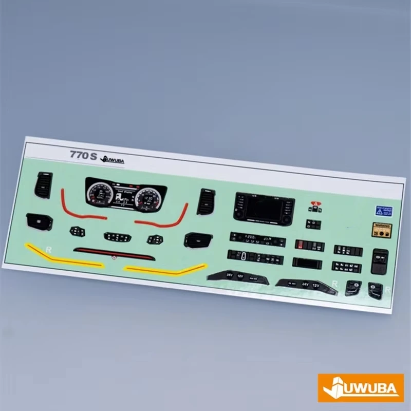 770S 1:14th RC Truck Dashboard Sticker For Tamiya 1/14 RC Tractor Truck Tipper 770S Series 56368 56371 56379 4x2 6x4 8x4 Parts