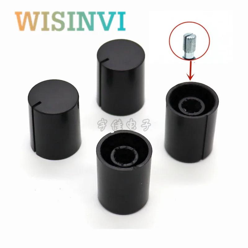 10PCS 16×20MM plastic knob cap potentiometer knob power amplifier volume adjustment knob suitable for flower shaft 6mm