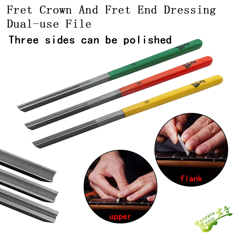 Guitar Fingerboard Pin File Pin Guan Grinding File Repair Tool for Leveling and Repairing the Lifted Arc of the Grinding File