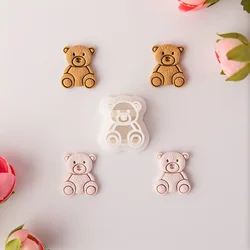 Cartoon Bear Polymer Clay Cutter Cute Bear Earring Soft Pottery Clay Molds DIY Earring Jewelry Pendant Making Clay Cutting Tools