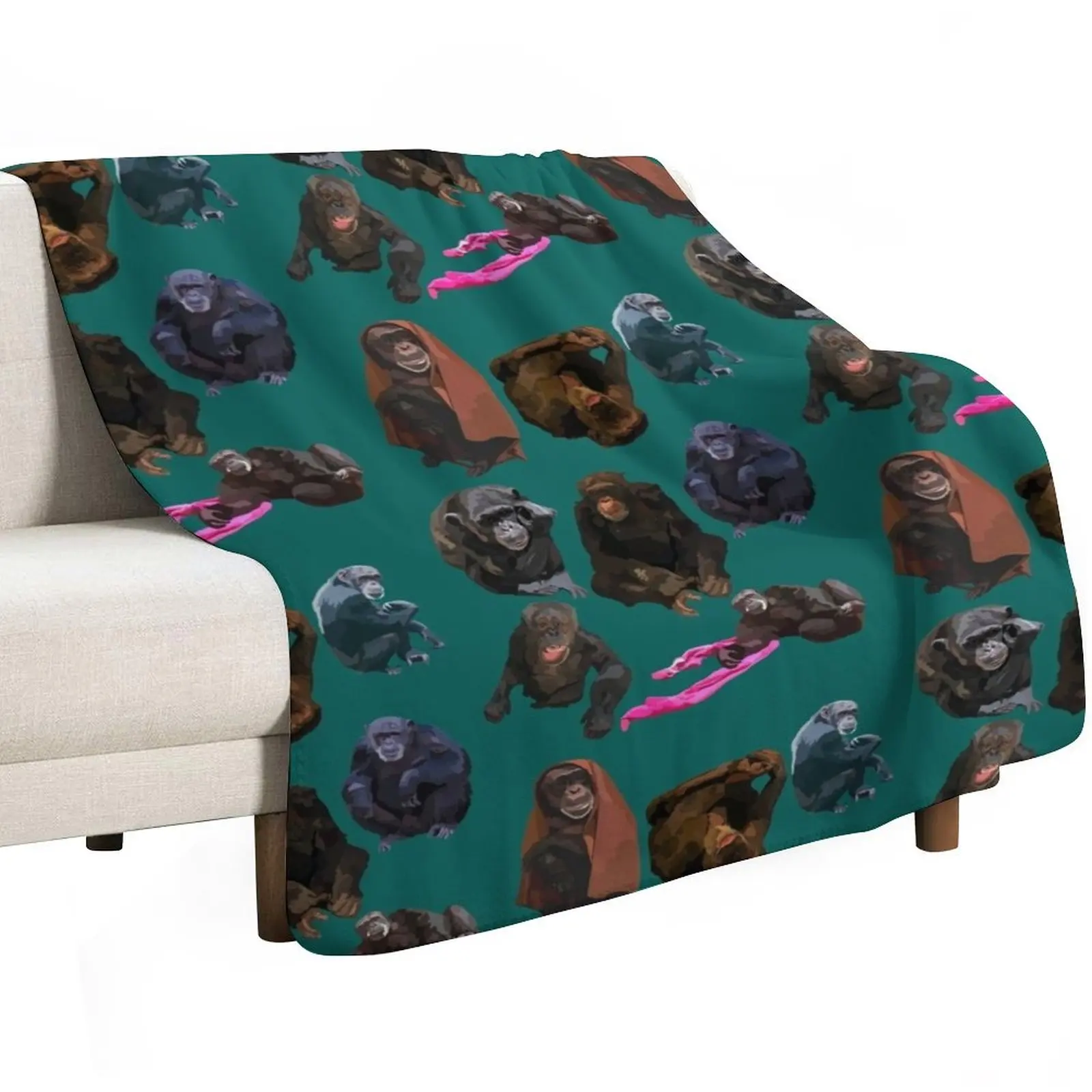 Mixed chimp Throw Blanket Luxury Designer Comforter Luxury Brand Stuffeds Sleeping Bag bed plaid Blankets