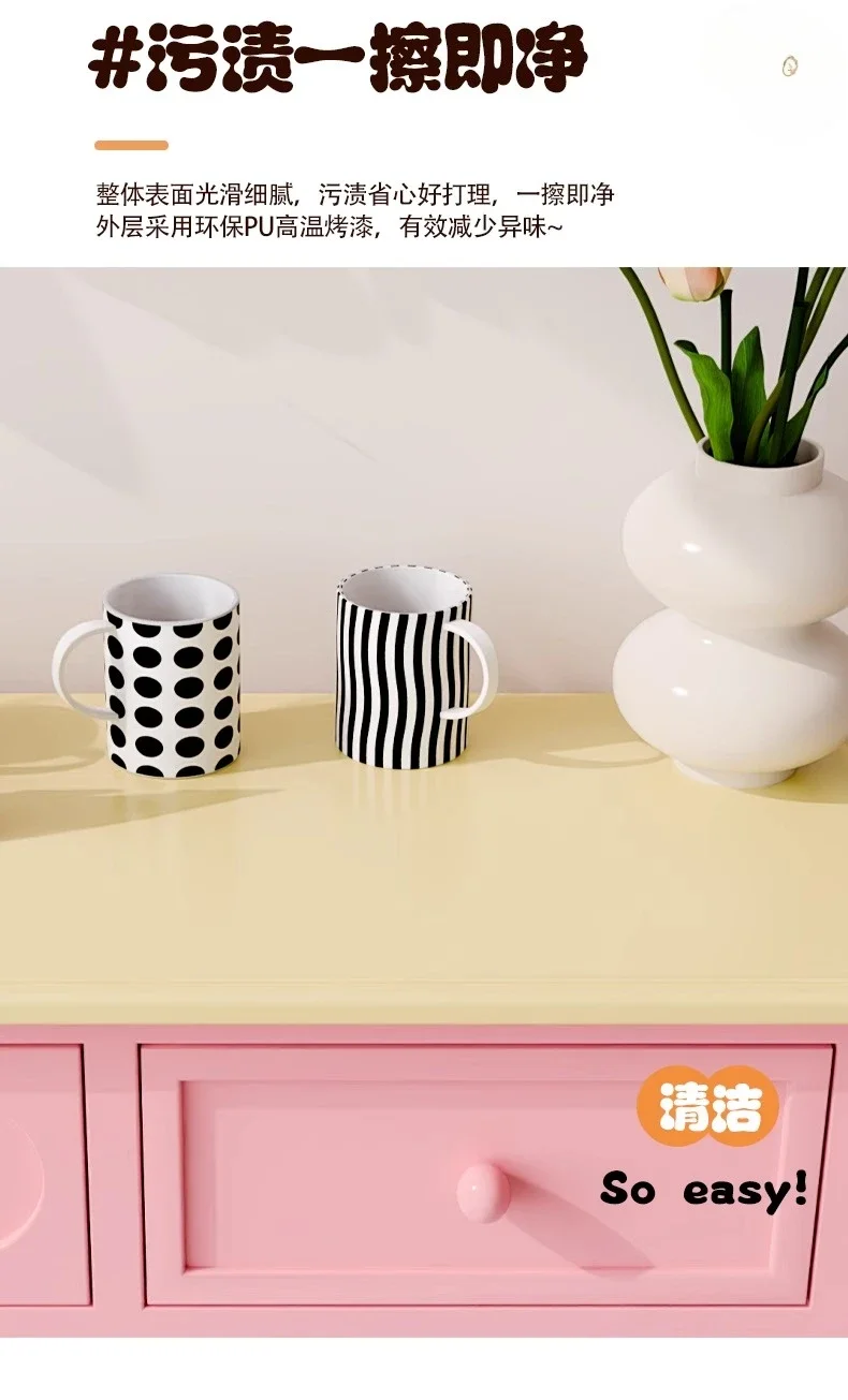 Living room solid wood coloured chest of drawers modern entrance cabinet bedroom storage cabinet