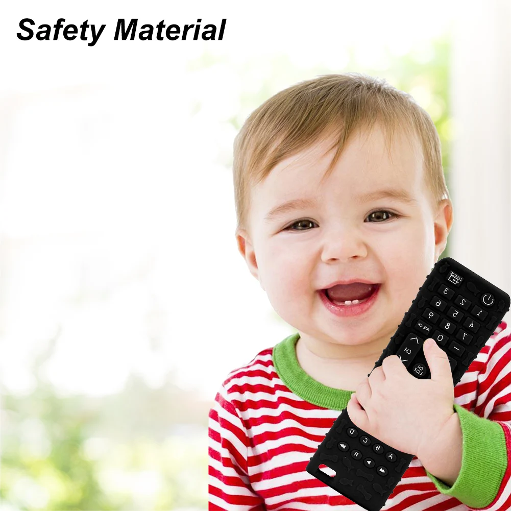 Teething Chew Toy BPA Free Remote Control Shape Pacifier Soft Baby Teething Artifact for Dental Care for Newborn Infant
