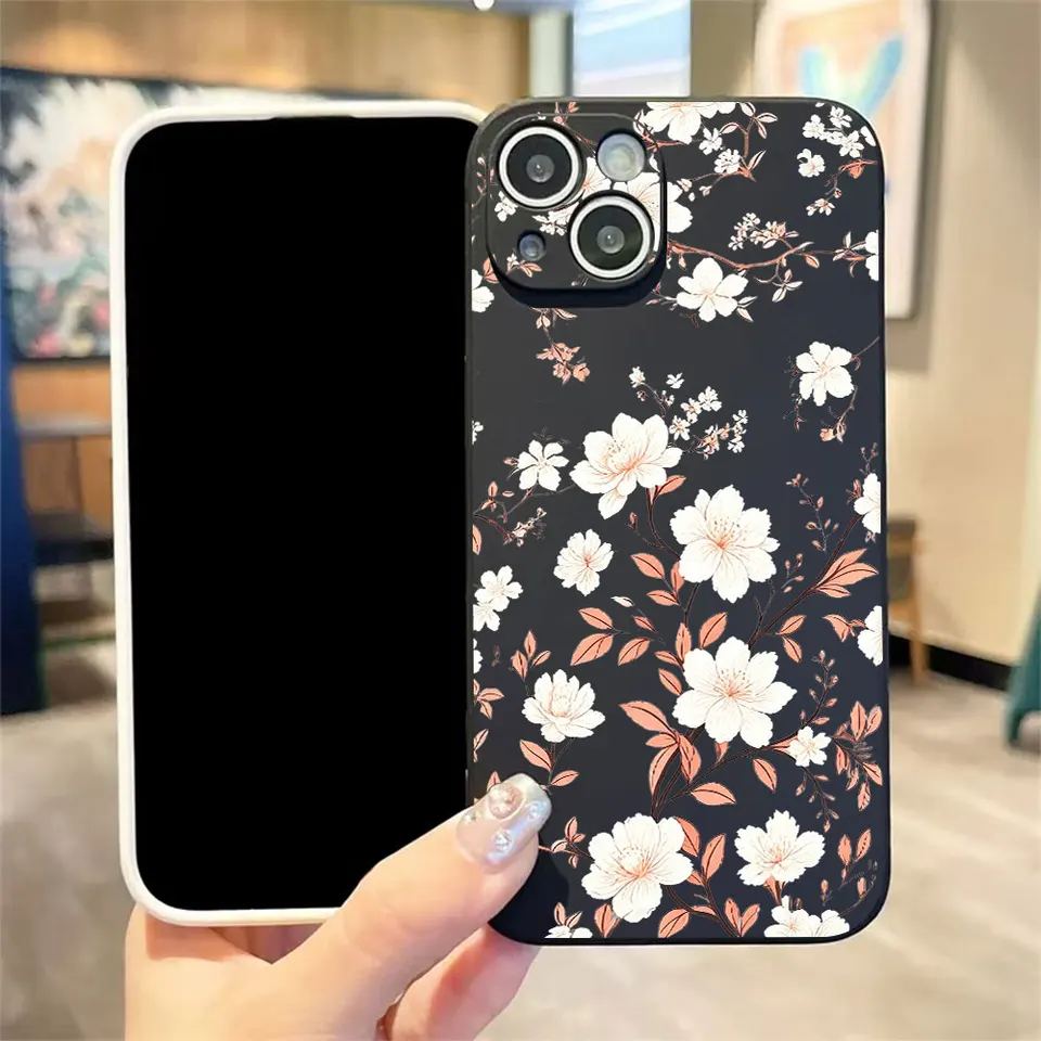 Funda de silicona suave con diseño pintado de moda para iPhone 17 16 15 14 13 12 11 Pro Xs Max Air 16e 17e 7 8 6 6s Plus Mini X XR SE 2022 6
