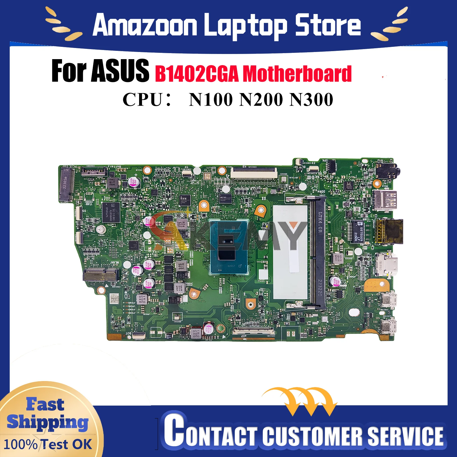 

B1402CGA Laptop Motherboard For ASUS ExpertBook B1402C B1402CGA B1402CBA Notebook Mainboard With CPU tests OK fast shipping stk