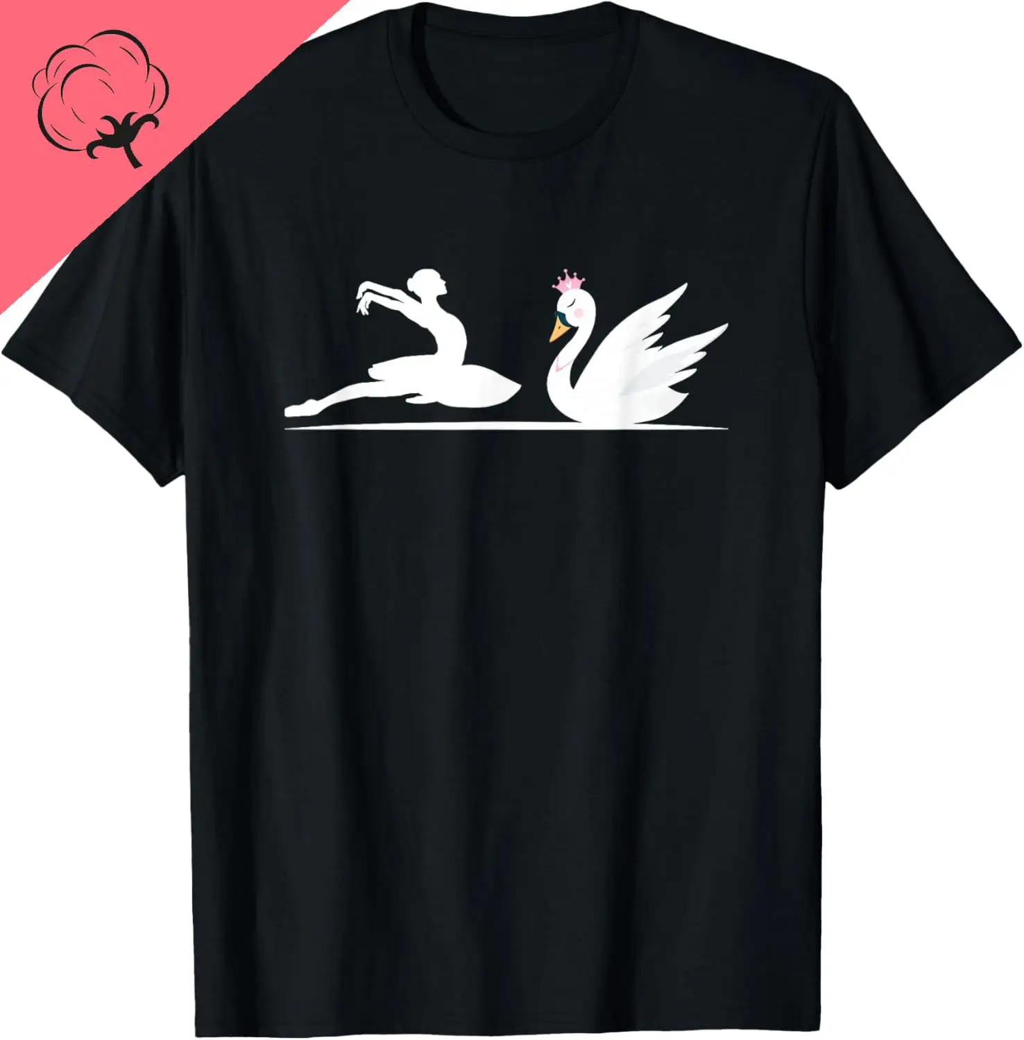 Ballet de la Reina del Cisne | Pájaros acuáticos | Camisetas con estampado de amantes de los cisnes, regalos de diseño Original, Camiseta divertida personalizable, Camiseta para Hombre