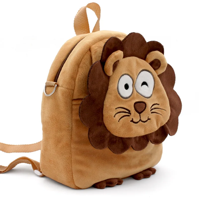 Prevent Loss Baby Owl Lion Plush Bag Schoolbag Cartoon Cute Children Backpack Kindergarten Cartoon children Go out to play