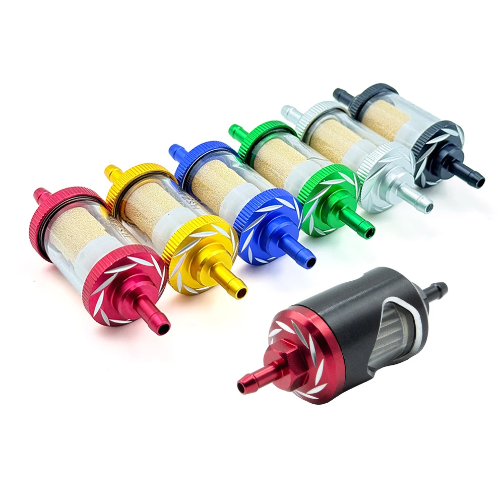 

High Performance 6mm Inline Fuel Filter Alloy Oil Filter Copper /Stainless Steel Core For Motorcycle Scooter ATV Dirt Pit Bike