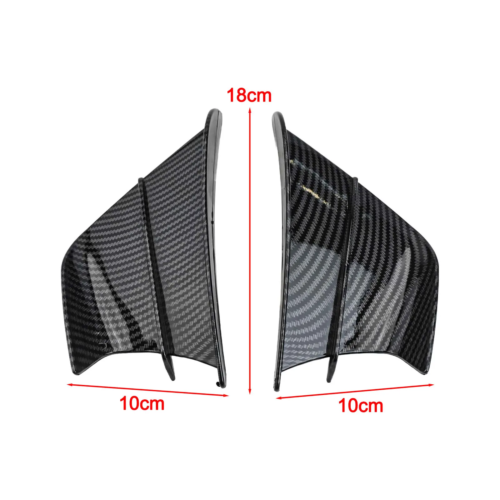 As Shown In The Figure Aerodynamic Wing Kit Versatile Fit For Various Models Weather Resistant Plastic For Honda