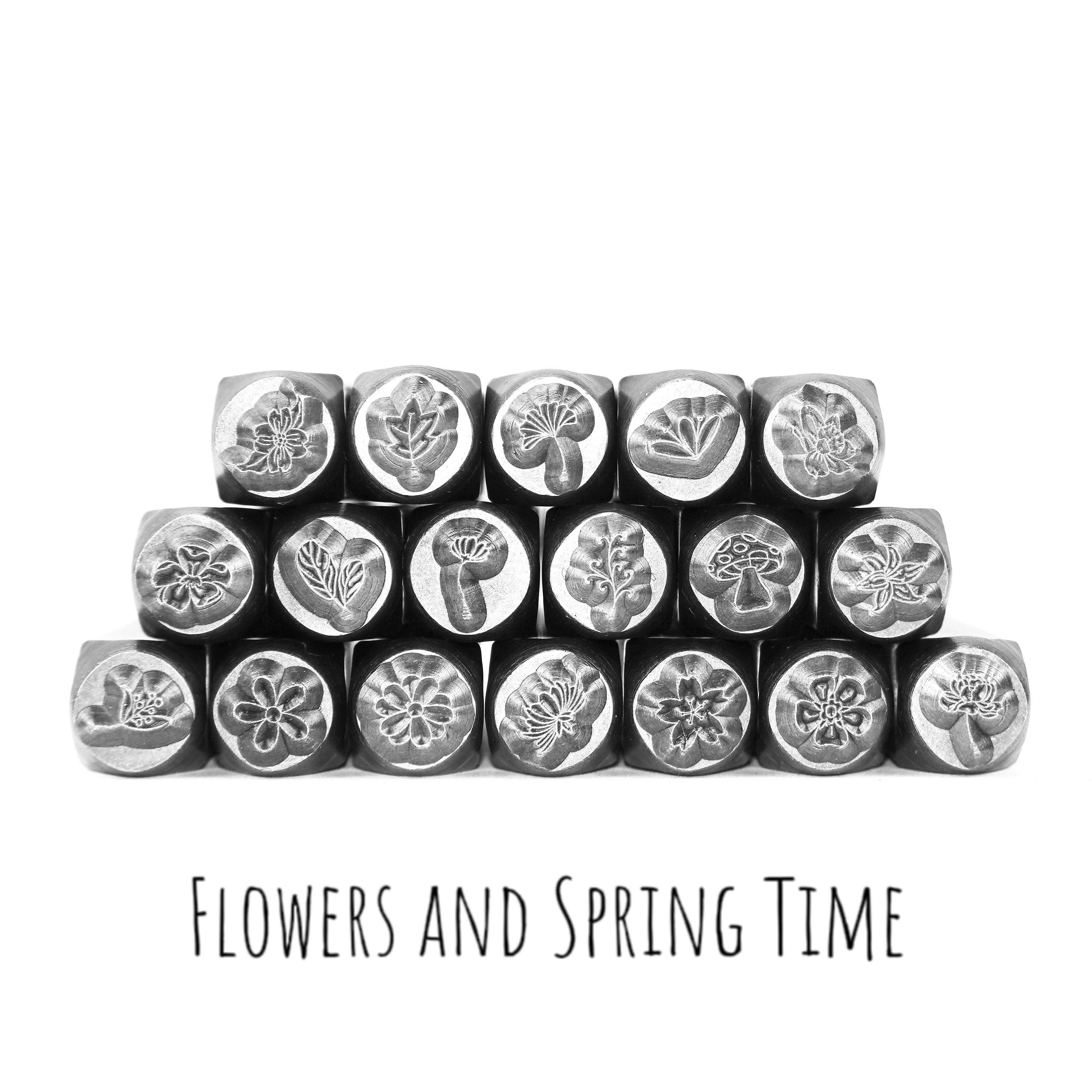 

Metal Stamping Jewelry Making Supplies Flowers and Spring Time Metal Design Stamp for Metal, Jewelry (6mm)