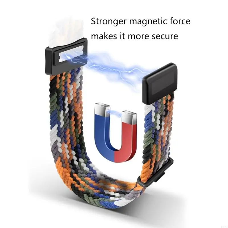 أحزمة متعددة الألوان قابلة للتبديل، حزام ساعة من النايلون المقاوم للارتداء اليومي، أحزمة ساعة مناسبة لـ fit3/4/4Pro F19E #5