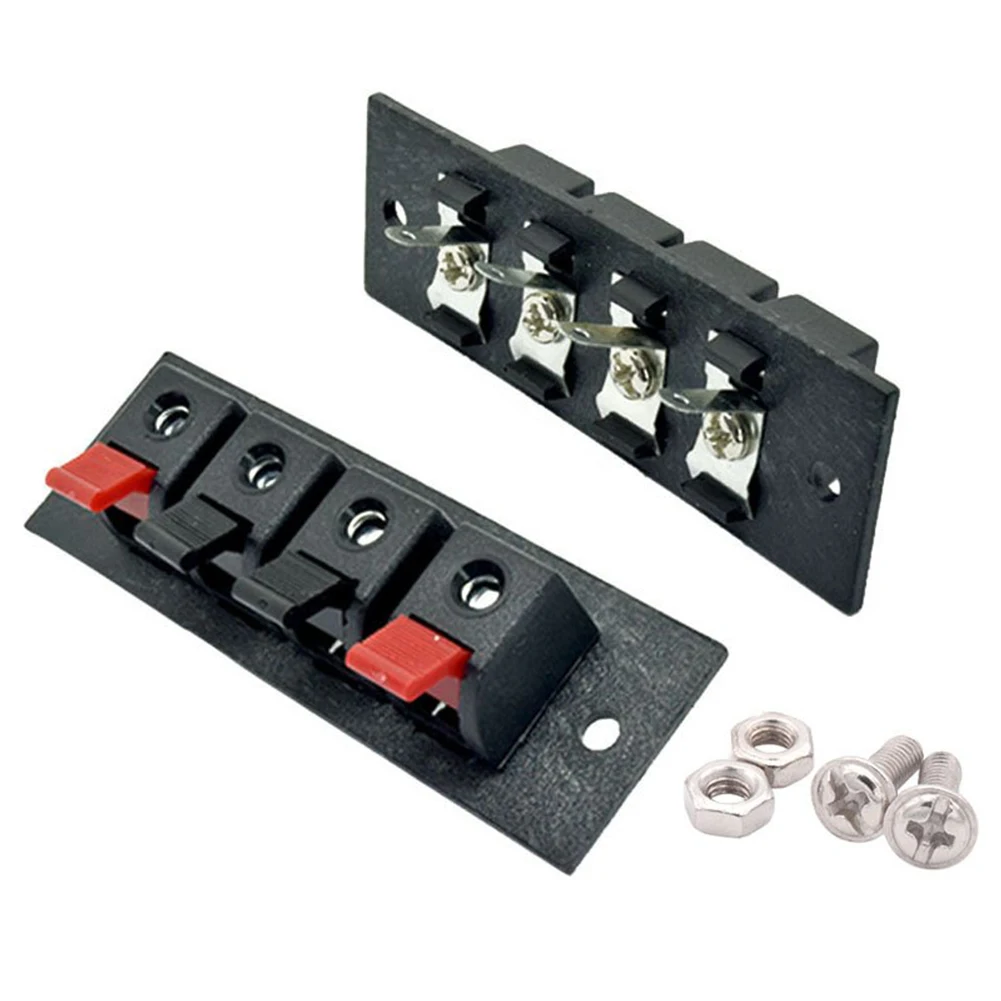 Push Connector for 4 Terminal Audio Reliable 3A Rated Load Plastic and Metal High Insulation Resistance for Audio