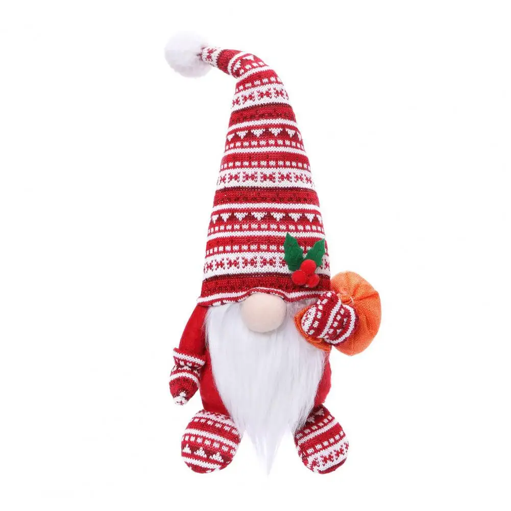 Durable Plush Material Christmas Gnome Doll Plush Faceless Elf Dwarf Toy Soft Stuffed Holiday Figure Pillow for Home Decor Gnome