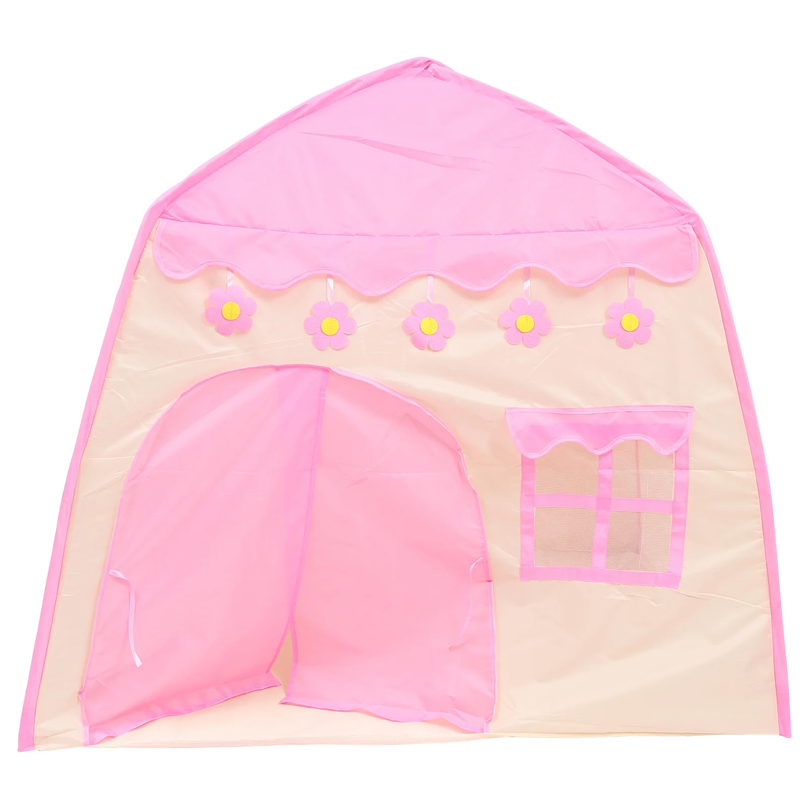 Tenda da gioco per bambini con piccoli fiori, facile montaggio, tende giocattolo per castelli per interni ed esterni, divertimento per bambini
