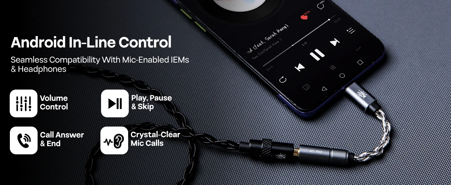 Kiwi Ears AD1 Pro Verbesserter USB-C Dongle mit Höherer Leistung, Geringerer Verzerrung & Plug-and-Play-Kompatibilität – Detail 4