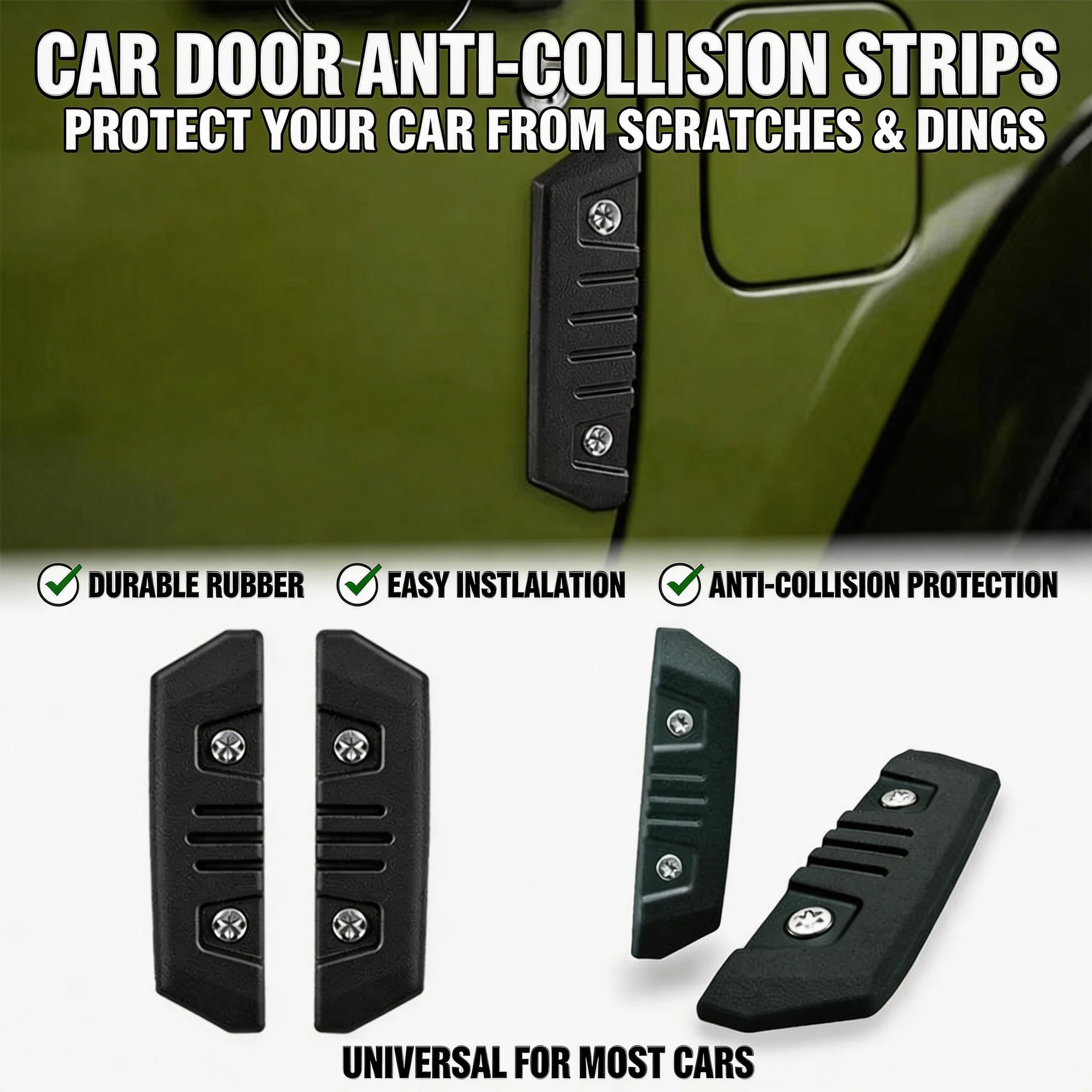

Thickened Car Door Anti Collision Strip Edge Protector Side Body Scratch Resistant Sticker Soft Rubber Close Door Protection