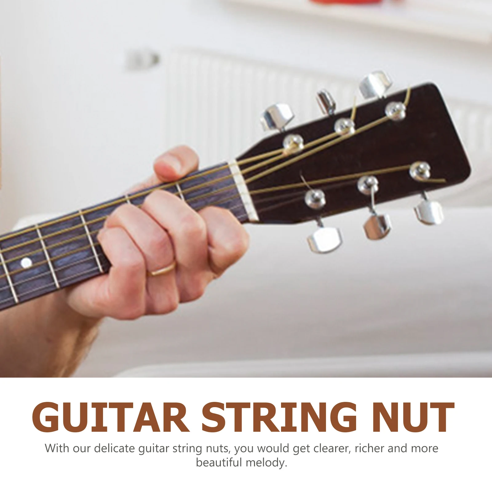 

5Pcs Guitar String Nuts Ox Bone Premium Sturdy Bridge Saddle Accessories Clearer Rich Melody
