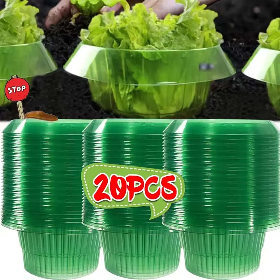 

10/20 шт. Зеленые защитные кольца от слизней для растений, для цветочных горшков, овощей, многоразовые, для борьбы с вредителями, садовый инструмент