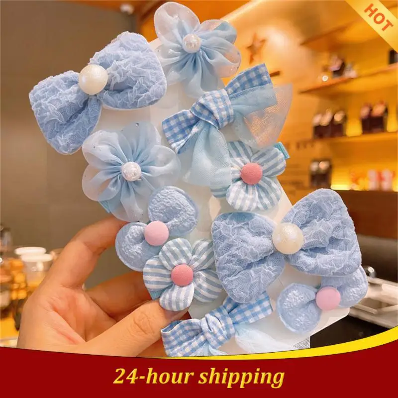 Bow Hairpin Children Hair No Hanging Hair Sweet Flower Super Fairy Bow Girl Bangs Clip No Hair Injury Bb Clip