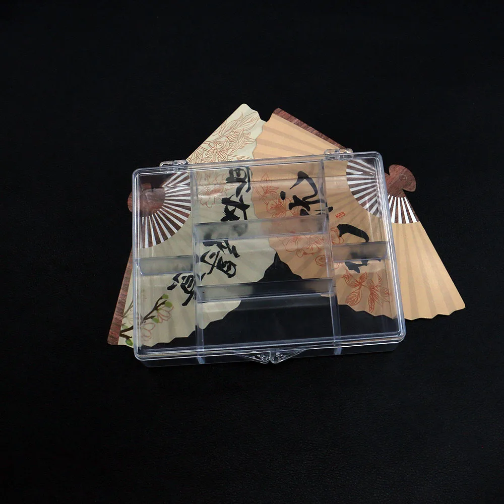 Multi-compartment Covered Jewelry Storage Box Small Transparent Earring Rice Bead Display Tool Portable Organizational Container