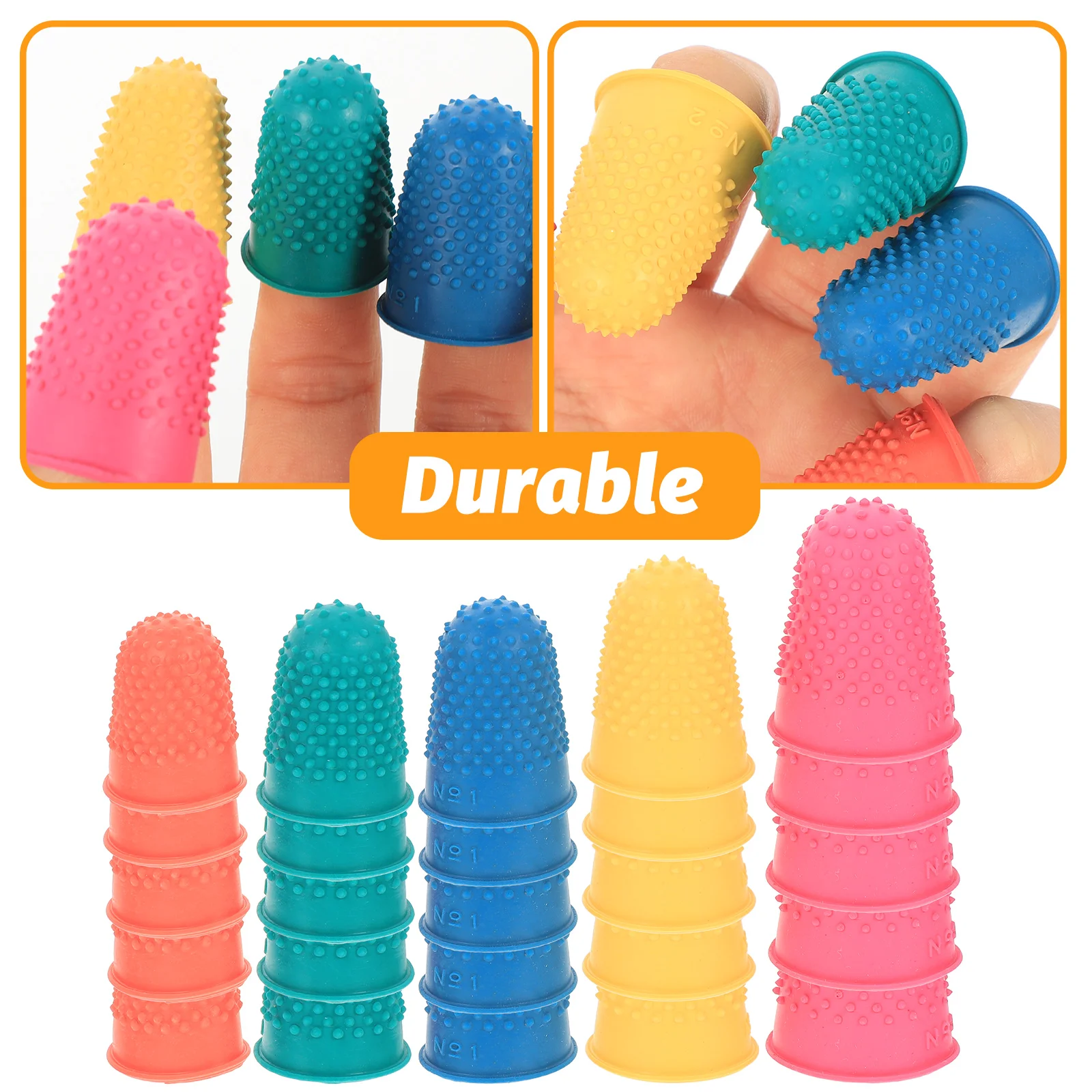 25 Pcs Anti Static Gloves Rubber Non-Slip Finger Cot Accessory Accessories Protective Covers Tips Fingertips