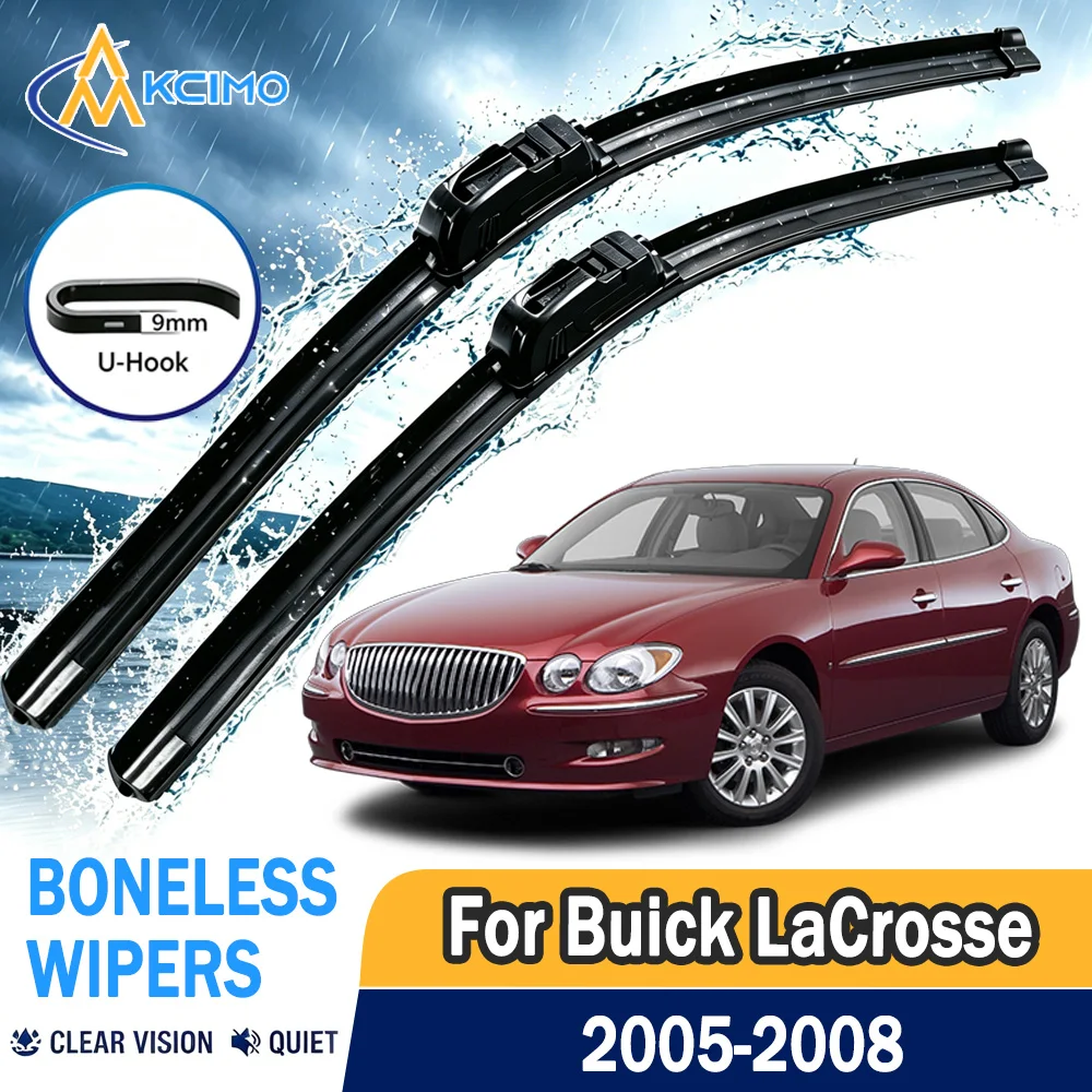 All Weather U J Hook Wiper Blades 22"+22" Perfect Fit For Buick LaCrosse Allure 2005-2008 Reduce Noise Anti-Vibration Wipers