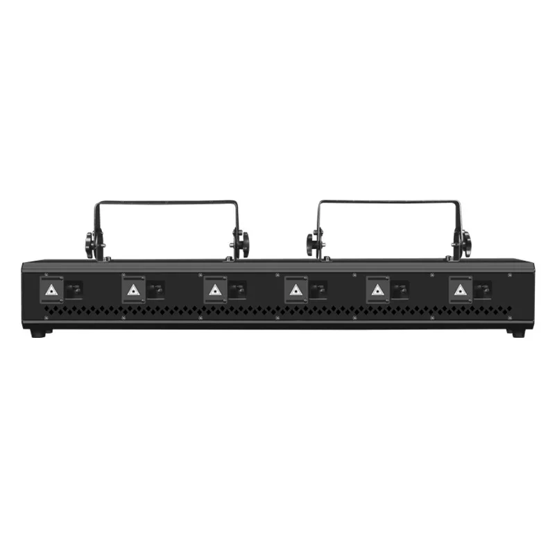 Jiechuang الإضاءة ستة العين ضوء الليزر المتحركة كامل اللون نمط ضوء الليزر بار واضح KTV فلاش الضوء المحيط