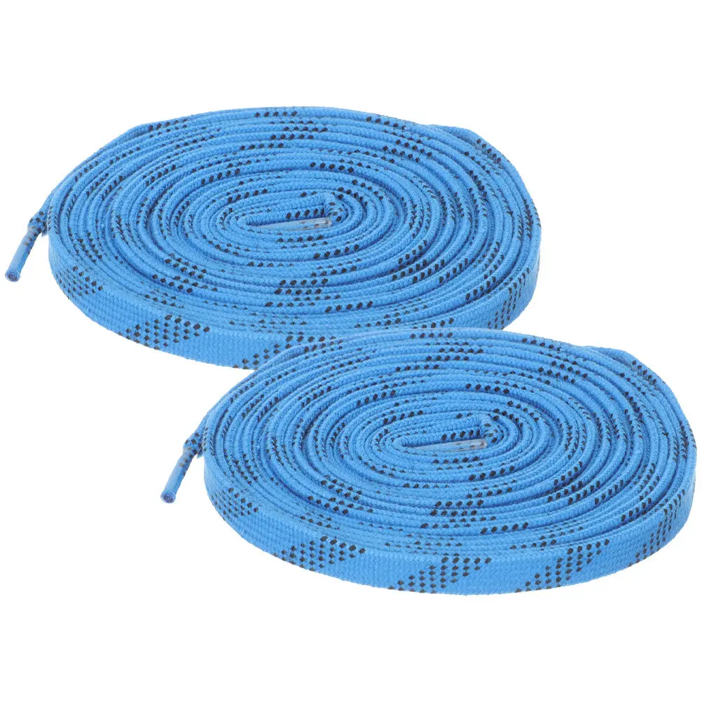 

2Pairs Wear-Resistant Hockey Shoelaces Easy-Lace Tip Compact Storage Professional Ice Skates Laces for Speed Skates Boots