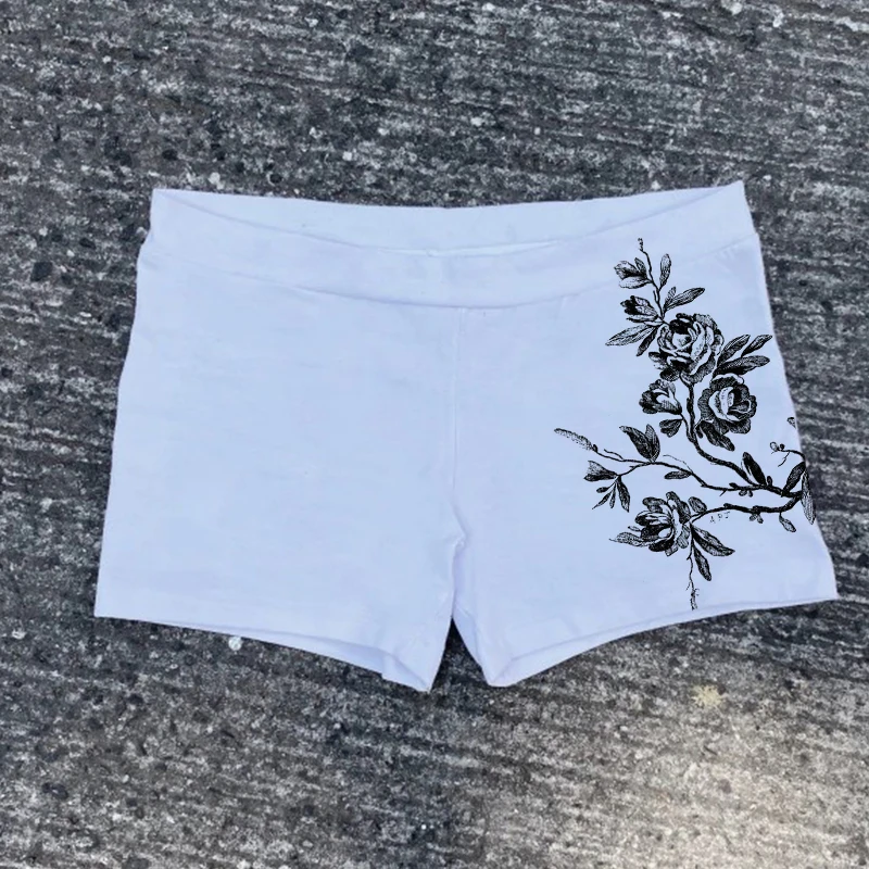 

Летние мини-шорты в европейском и американском стиле с принтом, обтягивающие брюки, ретро, сексуальные, в стиле панк-готика, Y2K