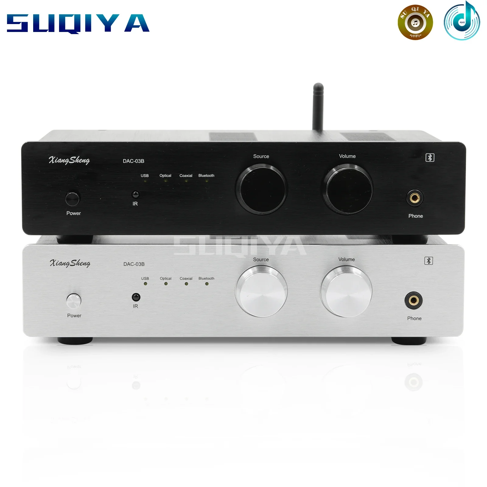 

SUQIYA-XiangSheng Finished DAC-03 Tube Audio Preamplifier PCM1794A QCC5125 Bluetooth Xmos SA9023 USB Card Remote Control Decoder