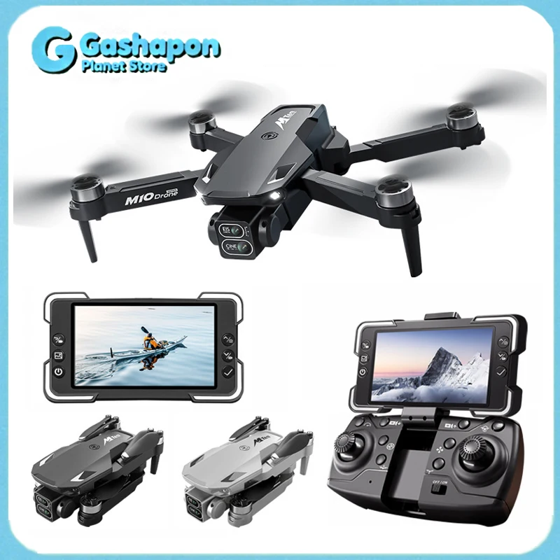 

M10 Drone RC Aircraft Toy with Screen Controller Brushless Motor Foldable Quadcopter for Kids Optical Flow Positioning
