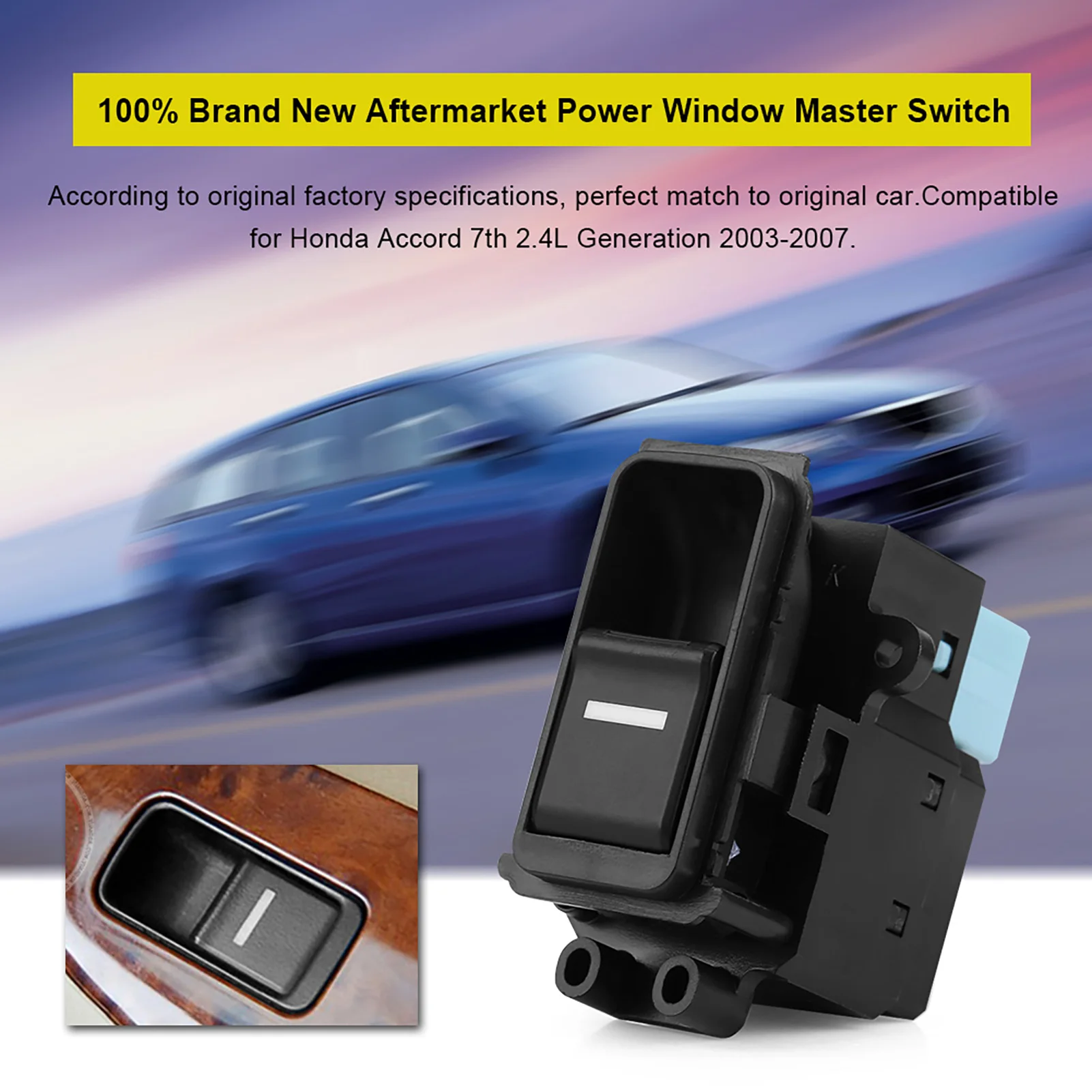 

Power Window Master Switch 35770 SDA-A01 Rear Left Right Power Window Master Switch for Accord 2.4L 2003‑2007 35770 SDA‑A01