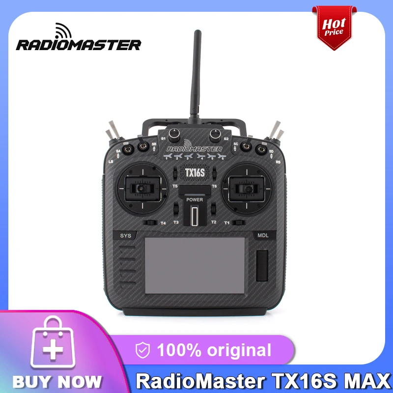 New RadioMaster TX16S MKII MAX FCC LBT V4.0 Hall Gimbals Radio Control System ExpressLRS or Multi-protocol 4in1 - image 1 of 6