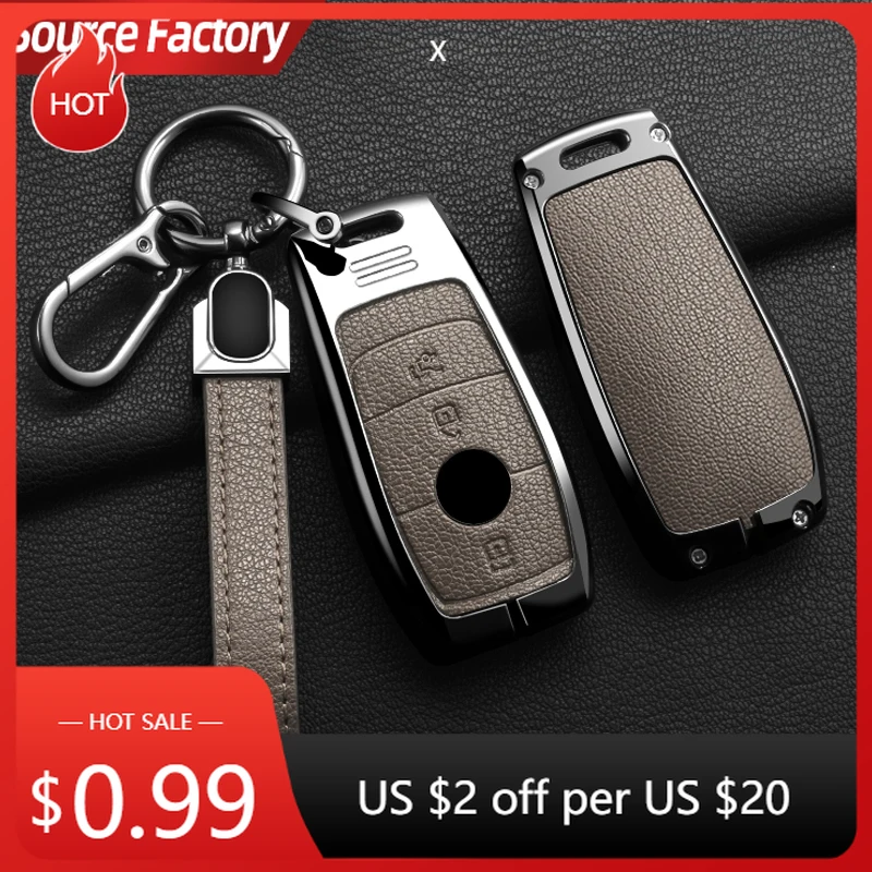 

Автомобильные наклейки из сплава, чехол для автомобильного ключа, брелок для Mercedes-Benz A220 E63S AMG E-Class GLE 350 4MATIC E300 2019 2020