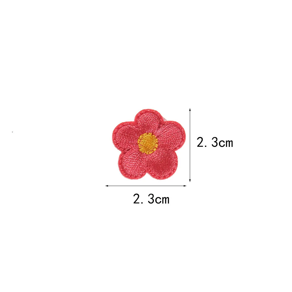 10pcs Small Flower Patches Iron On Embroidered Clothes Applique Diy Bag Hat Shoes Motif Stripes Clothes Accessories Badge