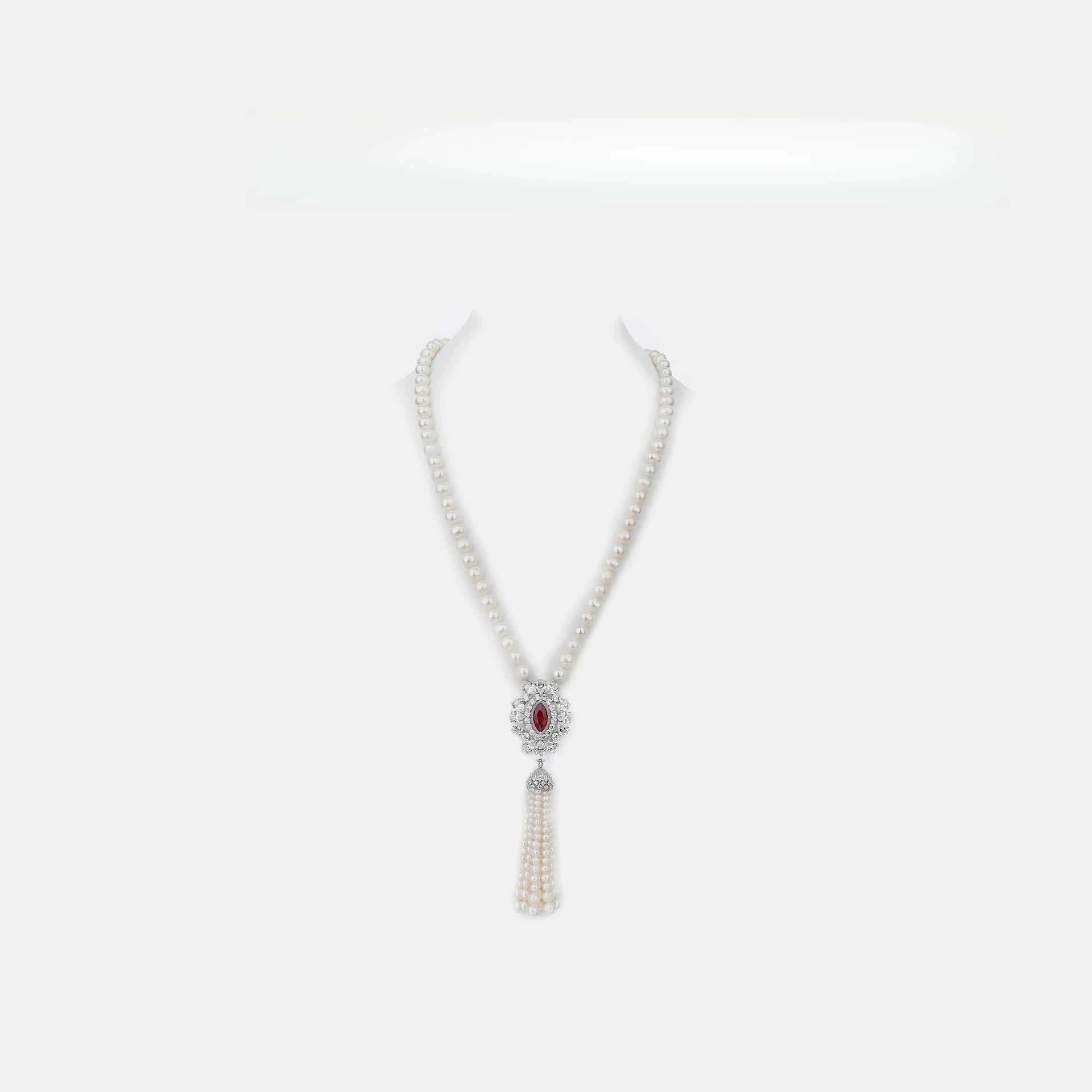 

New S925 Silver Natural Freshwater Pearl Necklace with High Quality and Temperament, Women's Tassel Necklace, Wedding Jewelry