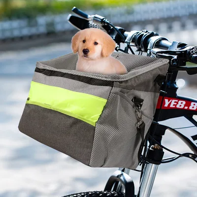 

Factory Price Custom Logo Outdoor Bicycle Basket Portable Bicycle Cage Breathable Travel Bike Carrier Pet Bags for Dogs Cats