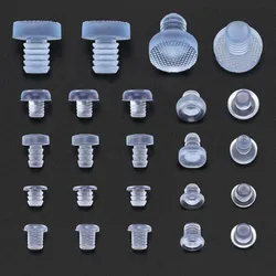 20pcs Transparent Rubber Screws Hole Plugs Anti collision Embedded Cabinet Door Bumpers Anti-slip Foot Pad Furniture Fasteners