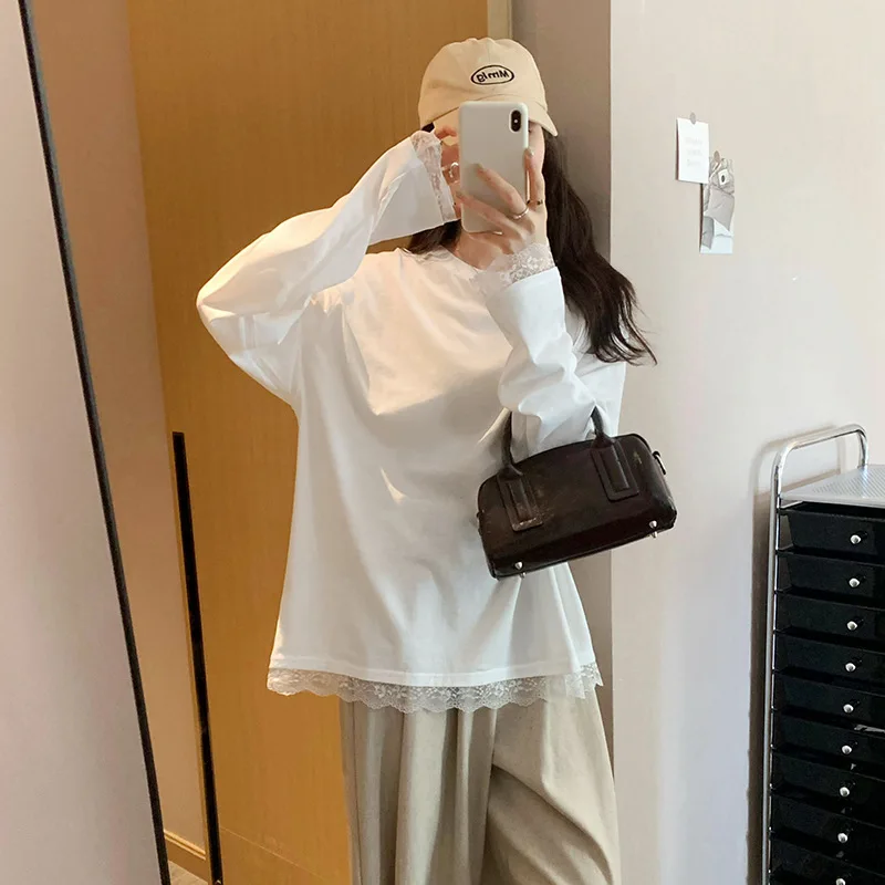 

Splicing Inner Undercover Women's Spring 2025 New Pure Desire Long Sleeve T-shirt Top
