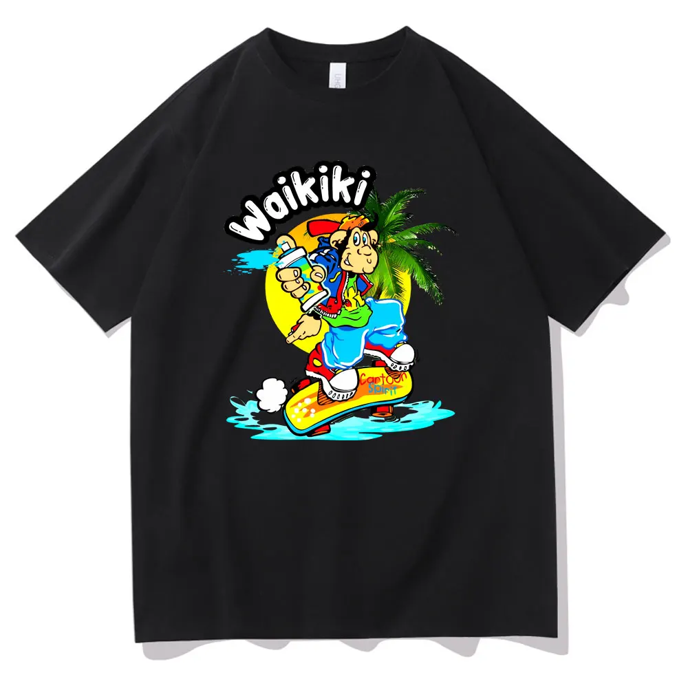 Skateboard Lc Waikiki Monkey Tshirt Tops Summer Men Women's Casual Loose Short Sleeve Tshirt Male Fashion Pure Cotton T Shirts