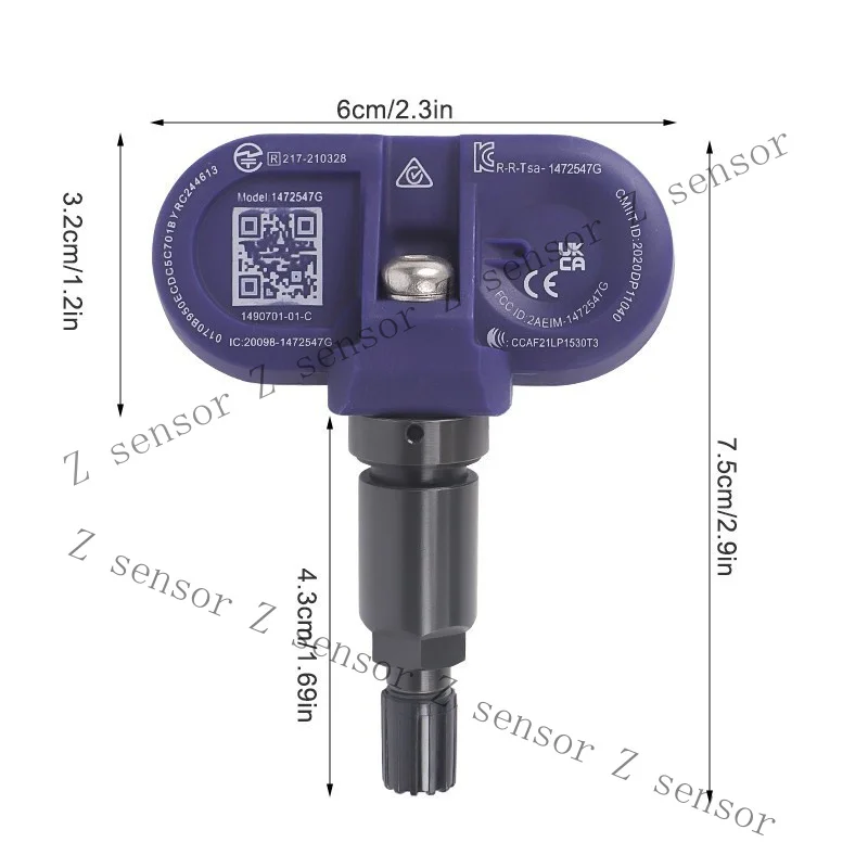 Z+ Pre-Programmed Tyre Pressure Sensor 1490701-01-C For Tesla Model 3 S X Y 2021-24