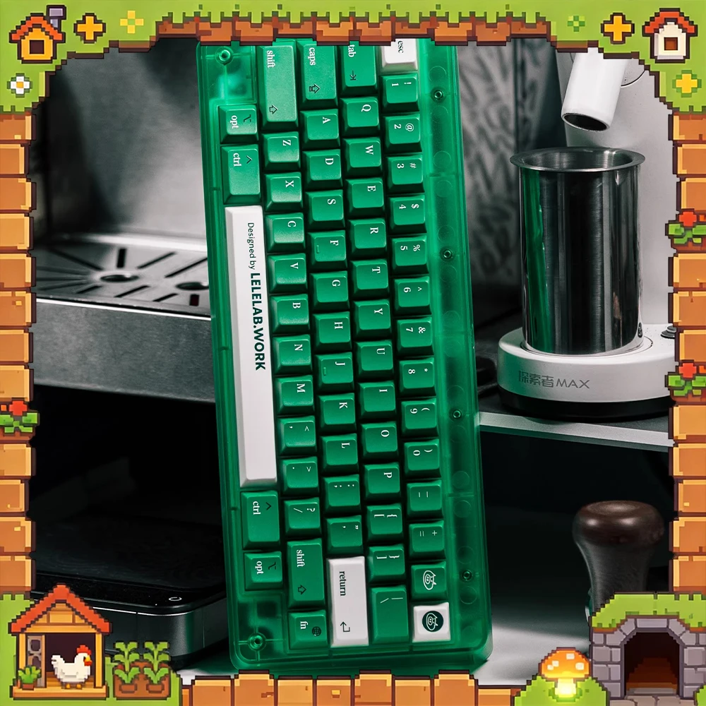 LeleLab Colombian Green PC Keycaps ABSUV INS Style Keycap Original Factory Personalized Keyboard Keycaps Customized PC Gifts