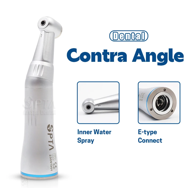 

1:1 Contra Angle With Inner Water Spray Channel Dental Low Speed Air Tubine Handpiece Dentist Clinical Equipment Push Botton