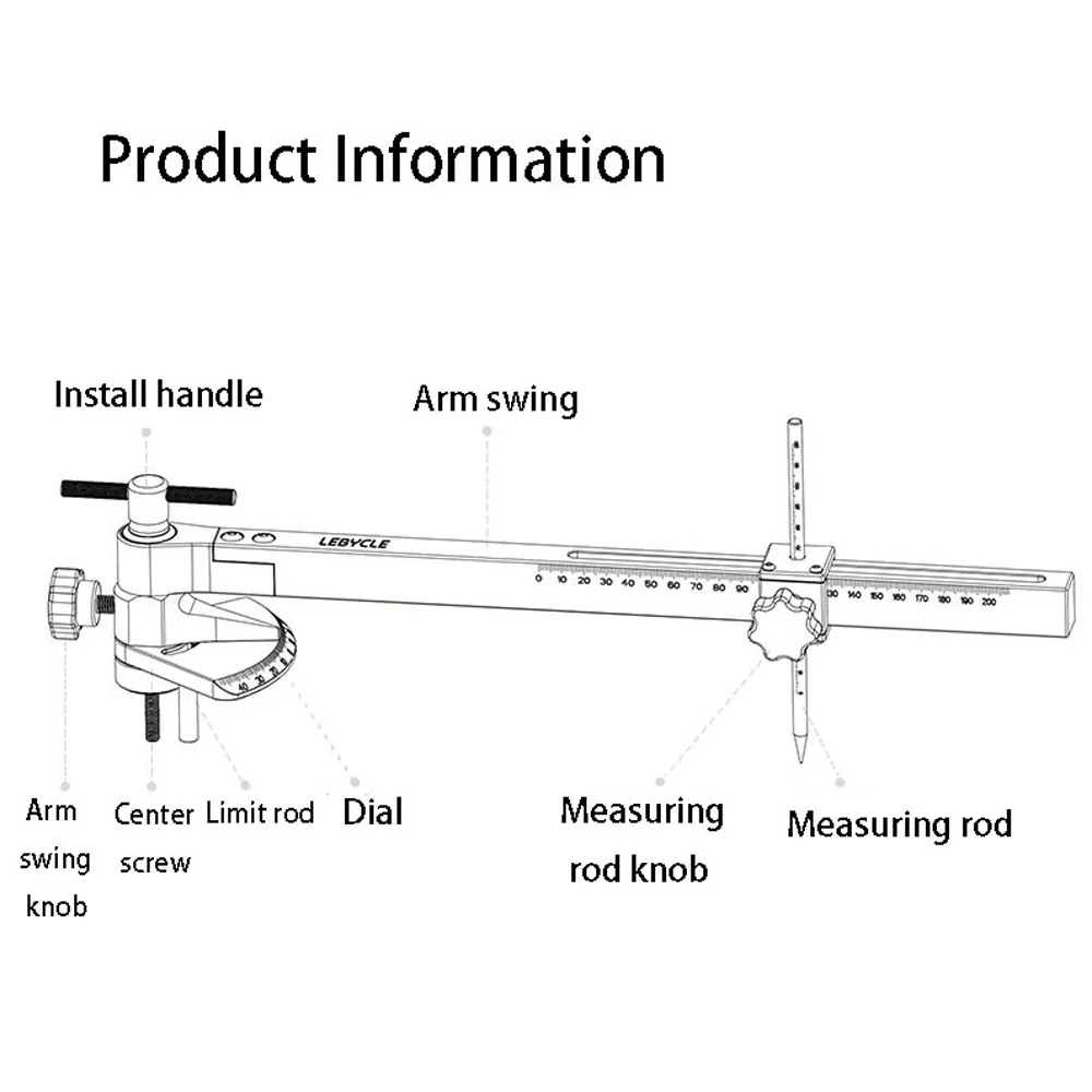 LEBYCLE Bicycle Rider Adjustable Tool Hand Becomes Symmetrical Horizontal Adjustment High-strength Aluminum Alloy Material