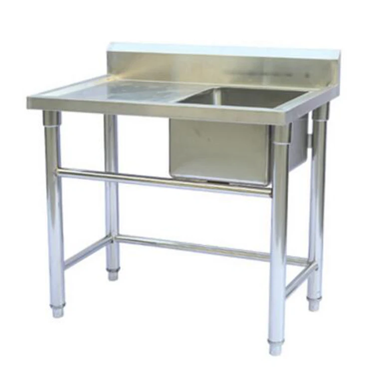 

Commercial free standing bowl stainless steel kitchen sink