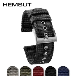 Hemsut-ナイロン製時計バンド,高品質,クイックリリース,ムーブメント,手首用,ミリタリーストラップ,通気性,防水,18mm,20mm,22mm,24mm