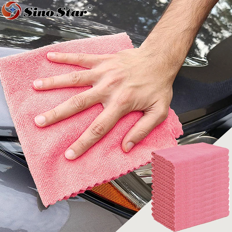 30*40cm Microfiber Car Cleaning Cloths Lint Free Highly Absorbent Edge Less Drying Towel for Polishing Washing & Auto Detailing