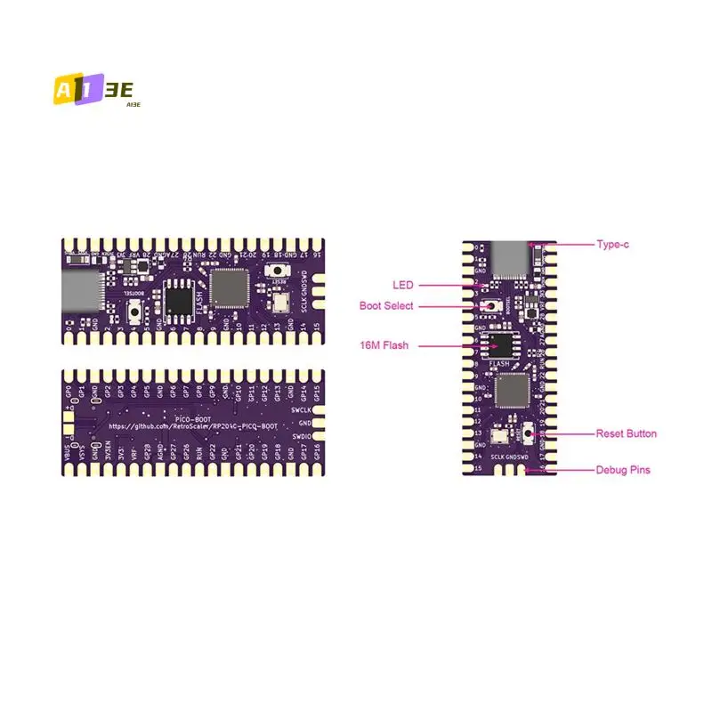 

Комплект платы A03E-Picoboot + адаптер для Raspberry Picoboot Pi Pico, сменный модуль IPL для консоли Gamecube